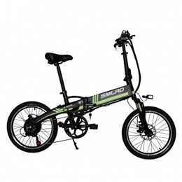 QEEN Bici elettriches QEEN Nuova Bicicletta elettrica Bicicletta elettrica per Adulti 36v20 Pollici Batteria Macchina Uomo e Donna Viaggio Tram Tram Auto elettrica Pieghevole Bike Bici ebike (Color : Black Green 36V8AH)