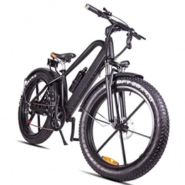 Qinmo Bici elettriches Qinmo Bicicletta elettrica, 26-inch Electric Mountain Bike, 18650 Batteria al Litio 48V 6 Marce Freni Idraulici Ammortizzatore Anteriore e Posteriore a Disco, Durata Fino a 70 km, noleggio Biciclette