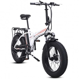 Qinmo Bici elettriches Qinmo Bicicletta elettrica, da 20 pollici bicicletta elettrica, lega di alluminio che piega bici elettrica della montagna con il sedile posteriore, motore 500W, 48V 15AH batteria al litio, Urban Commu