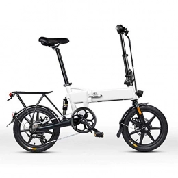 Qinmo Bici elettriches Qinmo Pieghevole Bici elettrica, 250W 16 Pollici for Adulti Viaggi Bicicletta elettrica con Rimovibile 36V 7.5Ah / Doppio Disco 10.5Ah agli ioni di Litio a 6 Marce Freni con Rear Seat