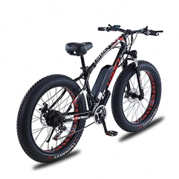 QQLK 26" Mountain Bike elettrica per Adulti, Batteria Rimovibile agli Ioni di Litio, Cruscotto LCD, Freni a Doppio Disco,Nero,36V10AH