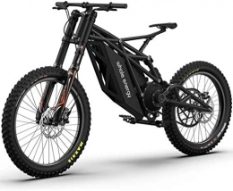 QZ Bici elettriches QZ Adulti elettrica Mountain Bike, all-Terrain off-Road Neve Moto Elettriche, Dotato di 60V30AH x -21.700 Li-Batteria Innovazione Cruiser Biciclette (Color : Black)