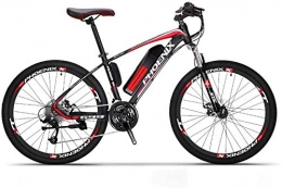 QZ Bici elettriches QZ Adulti elettrica Mountain Bike, Biciclette da Neve 250W, Rimovibile 36V 10Ah Batteria al Litio for 27 velocit Bicicletta elettrica, 26 Pollici Ruote (Color : Red)