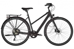 Rabeneick Bici elettriches Rabeneick TC-E Comfort Trapez - Bicicletta elettrica da donna, altezza telaio: 50 cm, colore: nero opaco