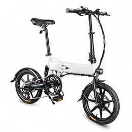 Raburt Bici elettriches Raburt Bicicletta elettrica pieghevole in lega di alluminio, 16 pollici, portatile, 250 W, 25 km / h, 3 modalità