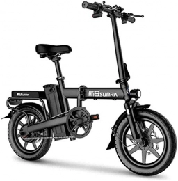 RDJM Bici elettriches RDJM Bciclette Elettriche Biciclette veloce elettrici for adulti da 14 pollici bicicletta elettrica con il LED frontale rimovibile 48V agli ioni di litio 350W motore brushless Capacità di carico di 33