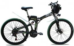 RDJM Bici elettriches RDJM Bici Elettriche per Adulti, Bicicletta Pieghevole da 26", 500 W, Mountain Bike in lega di alluminio, E-Bike a sospensione completa con trasmissione professionale a 7 velocità