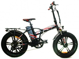 Reset Bici Reset Fat-Bike Bicicletta Elettrica Pieghevole a Pedalata Assistita 20" 500W Redwood Nero e Rosso