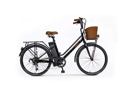 REVOE Bici Revoe e-bike, Citybike. Nera, cerchi in lega, 26'', velocità massima 25 km / h, 45 Km di autonomia