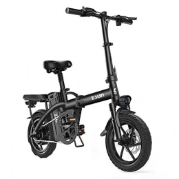 REWD Bici REWD Bici elettrica for Adulti 48V Urbano Commuter Pieghevole E-Bike Pieghevole Bicicletta elettrica velocit Massima 25 km / h capacit di carico 150 kg (Color : Black)