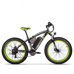 RICH BIT Bici elettriches RICH BIT Bici elettrica 1000W RT022 E-Bike 48V * 17Ah Li-batteria 4.0 pollici grasso pneumatico da uomo bici da spiaggia adatta per 165-195 cm (Black-Green)