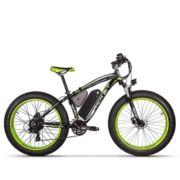 RICH BIT Bici elettriches Rich BIT bici elettrica RT-022 motore brushless 48V * 17Ah LG li-Batteria Smart e-Bike freno a doppio disco Shimano 21 velocità (Black-Green)