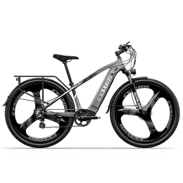 RICH BIT Bici RICH BIT M520 E-bike 29" offroad e-mountain bike 48V 14ah & motore ruota posteriore per 25 km / h fino a 100 km Bici elettrica con forcella MTB sospesa (Grigio)
