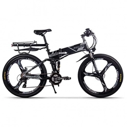 RICH BIT Bici elettriches RICH BIT RT-860 Mountain Bike 250W Brushless Motor Bicicletta sportiva, 36V 12, 8Ah Batteria al litio Bicicletta elettrica, Bicicletta elettrica con freno a disco meccanico (grigio scuro)