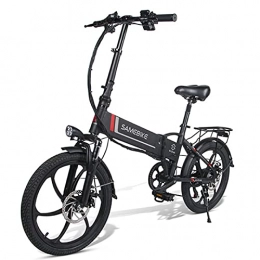 Rstar Bici elettriches Rstar Bici Elettrica da 20" 350W 48V 10.4Ah Batteria, E-Bicicletta per Adulti, Bicicletta Elettrica Pieghevole 7 Velocità Gear adatta per lavoro / viaggio (Nero)