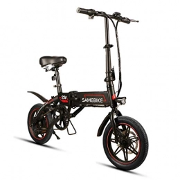 Samebike Bici elettriches Samebike Bicicletta elettrica 14'' E-Bike elettrica Pieghevole per Uomo e Donna, 250 W 36 V 8 AH Batteria al Litio, Dimensioni Pieghevoli. 80 x 68 cm, velocità Massima 30 km / h.