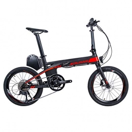 SAVADECK Bici SAVADECK E8 Bicicletta elettrica pieghevole, 20", in carbonio, con motore centrale da 200 W, Shimano SORA, 9 marce e batteria agli ioni di litio rimovibile da 36 V / 8, 7 Ah