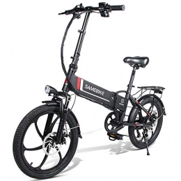 SBLIN Bici SBLIN Portatile Pieghevole della Bicicletta della Lega di Alluminio-Elettrico Pieghevole elettrica Bicicletta Bicicletta 48V 350W LCD ciclomotore 20 Pollici (Color : Black)