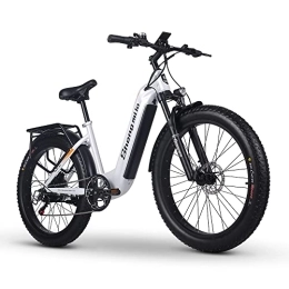 Shengmilo Bici elettriches Shengmilo E-Mountain Bike, MX06 Bici Elettriche per Adulti, Fat Tire E-bike con 3 modalità di guida facili da montare, batteria rimovibile 48V15Ah, motore BAFANG, design freni a disco idraulici