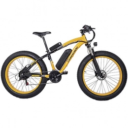 Shengmilo Bici elettriches SHENGMILO MX02 26" 21 velocità Bicicletta elettrica, 48V 17Ah Batteria di Grande capacità, Forcella Sospensione bloccabile, 5 Livelli Pedale Assist (Yellow, 17Ah + 1 Batteria di Ricambio)