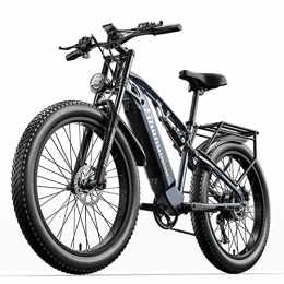 Accinouter Bici Shengmilo MX05 Bici Elettrica 48V / 15Ah Batteria Intercambiabile 26 Pollici Bici Elettrica A Sospensione Completa Shimano 7 Velocità Doppi Freni a Disco Idraulici Bici Elettrica.