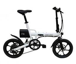 SHIMOTOO Ebike Pieghevole in Lega di Alluminio, 16inch Citt Bicicletta elettrica Pieghevole E-Bike/Bicicletta a velocit variabile,White