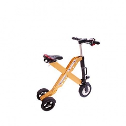 SHKY Mini Triciclo Pieghevole per Scooter Elettrico, Adatto a Persone di et Superiore a 50 Anni Durante Un Viaggio, per Lavorare in Viaggio per Il Centro,Yellow