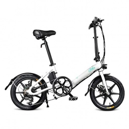 SRXH Bici elettriches SRXH - Bicicletta elettrica da Adulto, con Faro a LED, 7, 8 Ah, con Freno a Disco, Fino a 25 km / h Bianco