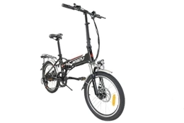 Kara-Tech Bici Suitcase - Bicicletta elettrica pieghevole da 20", batteria da 250 W, 8 Ah, in alluminio, pieghevole, colore: Nero