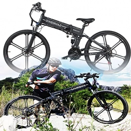 SUNWEII Bici elettriches SUNWEII Bicicletta Pieghevole per Adulti 48V 10AH, Bici elettrica 500W, e-Bike Pieghevole per e-Mountain Bike per Adulti Uomo Donna 35 km / h
