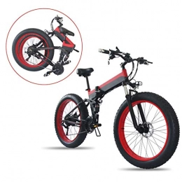sunyu Bici elettriches sunyu Fat Bike, Bicicletta Elettrica Pieghevole da 26 Pollici con Ruote Larghe 4", 48V 10AH 350W Batteria Litio Bici da Spiaggia Neve all-Terrain per Adulti
