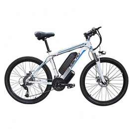 SXZZ Bici elettriches SXZZ Bicicletta Elettrica, Mountain Bike Elettrica da 26 '' con Luce A LED, Bici Elettrica A 21 velocità con Batteria agli Ioni di Litio Rimovibile di Grande capacità, D