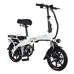 Tang Bici elettriches Tang Bici elettrica Pieghevole 14 Pollici, 35km / H, 250W Mountain Bike, White, 10A