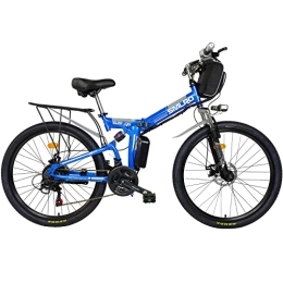 TAOCI Bici elettriches TAOCI Bicicletta elettrica pieghevole da uomo / donna, 26", ruote da 48 V, Urban E-Bike Trekking MTB, design impermeabile IP54, per adulti, viaggi quotidiani (blu)