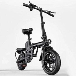 TCYLZ Bici TCYLZ, bicicletta elettrica pieghevole, in lega di alluminio, con batteria agli ioni di litio rimovibile da 48 V, supporto per ricarica cellulare, motore portatile da 400 W