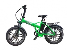 Tecnobike Shop Bici Tecnobike Shop Bici elettrica a Pedalata Assistita Pieghevole LEM Orlando Confort Fat-Bike Folding 250W 36v 10Ah Batteria al Litio (Verde)