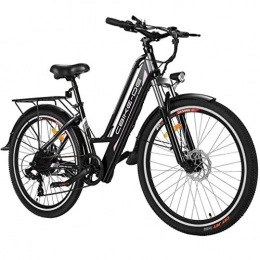 Tooluck Bici Tooluck E-Bike Bici Elettrica, Bicicletta Elettrica da 26 Pollici 250W City Bike con Batteria al Litio 36V 8AH, Professionale a 7 velocità (Consegna Entro 5-7 Giorni) (26 Pollici- Nero)