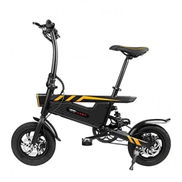 TOPMOON Bici elettriches TOPMOON T18, bicicletta elettrica pieghevole per adulti e ragazzi, batteria 7, 8 Ah, pneumatici da 12", motore Pedelec da 350 W, velocità massima di 25 km / h, colore: nero