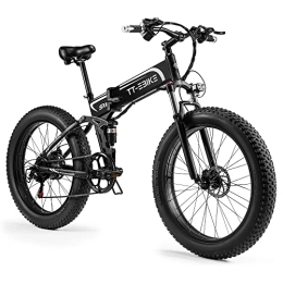 TT-EBIKE Adulti Bici elettrica BAFANG Motore 48V 15Ah Batteria agli ioni di litio rimovibile 26'' Fat Tire Ebike Shimano 7 velocità (750)