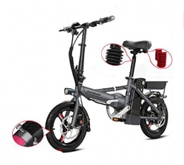 TX Bici TX Bicicletta elettrica Pieghevole Piccolo motorino Lega di Alluminio con contatore Intelligente, Telefono Ricaricabile, 120-150km, Gray