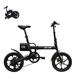 Umbeauty E Pieghevole Bicicletta Elettrica 16 '' Bici per Adulti con 36V agli Ioni di Litio Ebike Porta USB 250W Potente Motore 6 velocit,Nero