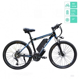 UNOIF Bici elettriches UNOIF 26 '' Electric Mountain Bike con Rimovibile Grande capacità della Batteria agli ioni di Litio, 48V / 13Ah Ebike Città Bicicletta con 350W del Motore Brushless Posteriore per Adulti, Black Blue