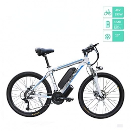 UNOIF Bici elettriches UNOIF 26 '' Electric Mountain Bike con Rimovibile Grande capacità della Batteria agli ioni di Litio, 48V / 13Ah Ebike Città Bicicletta con 350W del Motore Brushless Posteriore per Adulti, White Blue
