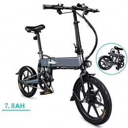 VBARV Bici elettriches VBARV Biciclette elettriche Pieghevoli per Adulti，7.8 Ah 250 W 16 Pollici 36 V Leggero con fari a LED e 3 modalità Adatte per la Guida all'aperto in Città