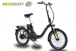 VecoCraft Bici VECO Craft Nemesis, Bicicletta elettrica, Bicicletta pieghevole, e della bici pieghevole, Ebike, 36 V 250 W, 20 pollici, colore: nero