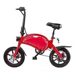 WASEK Bici Veicoli elettrici intelligenti, Veicoli elettrici genitore-figlio, Veicoli elettrici con sedile retrattile, Biciclette elettriche con luci (red B)