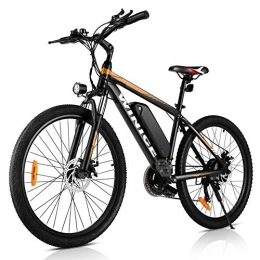 Vivi Bici VIVI 26 pollici Mountain Bike elettrica da 26 pollici, 250W motore 36V 10.4AH rimovibile batteria batteria elettrica per adulti (Arancione)