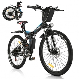 Vivi Bici Vivi Bicicletta Elettrica Pieghevole, 250W Mountain Bike Elettriche per Adulti, 26" E-Bike con Batteria Rimovibile 8Ah