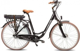 Vogue Bici elettriches Vogue Basic - Bicicletta elettrica da città, 28", 49 cm, donna 7G, colore: Nero / Marrone opaco