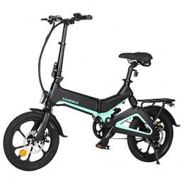 VOLUEX SAMEBIKE Bicicletta Elettrica Pieghevole Smart Ciclomotore con Motore 250W 25 Km/h Bicicletta da 16 Pollici per Adulti E Adolescenti (Nero)